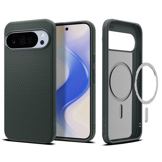 Spigen Liquid Air MagSafe tok a Google Pixel 10 Pro XL-hez, Abyss zöld