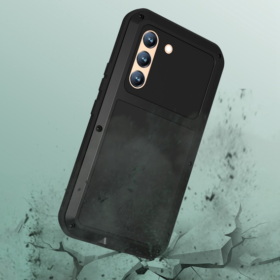 Love Mei Telefontok a Samsung Galaxy S22, armored with glass, fekete