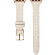 Pasek Skórzany do Apple Watch 1/2/3/4/5/6/7/8/SE/Ultra 42/44/45/49mm, Beżowy