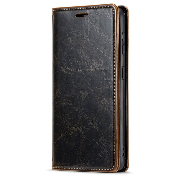 Pattintható tok a Samsung Galaxy S23, ERBORD Waxy Wallet, barna