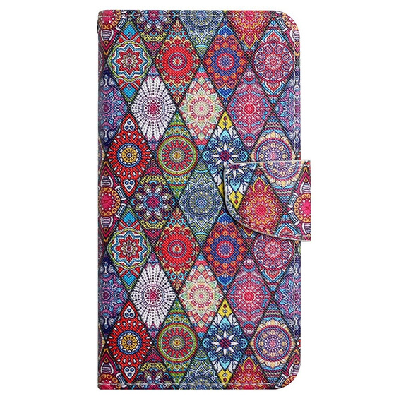 Pattintható tok a Xiaomi Redmi 13C / Poco C65, Wallet, Kaleidoscope, többszínű