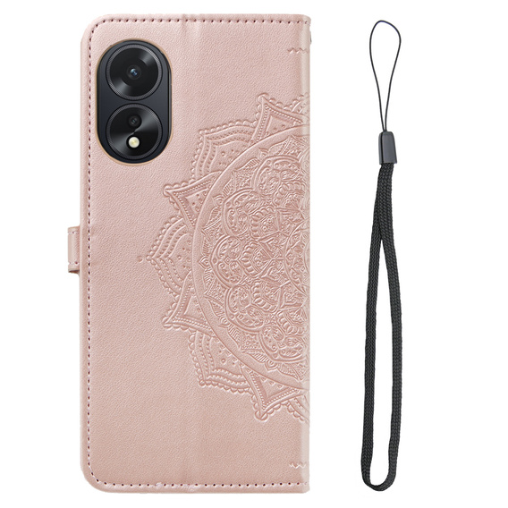 Pattintható tok a Oppo A38 4G / Oppo A18 4G, Mandala, rózsaszín rose gold