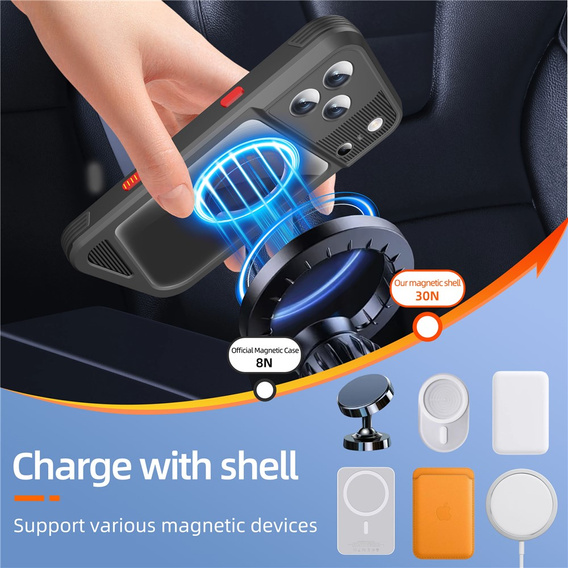 SHELLBOX GTM IP68 vízálló tok MagSafe-vel iPhone 17 Pro Max készülékekhez