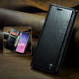 CASEME flip tok Samsung Galaxy S10+ Plus, Waxy Textured, fekete