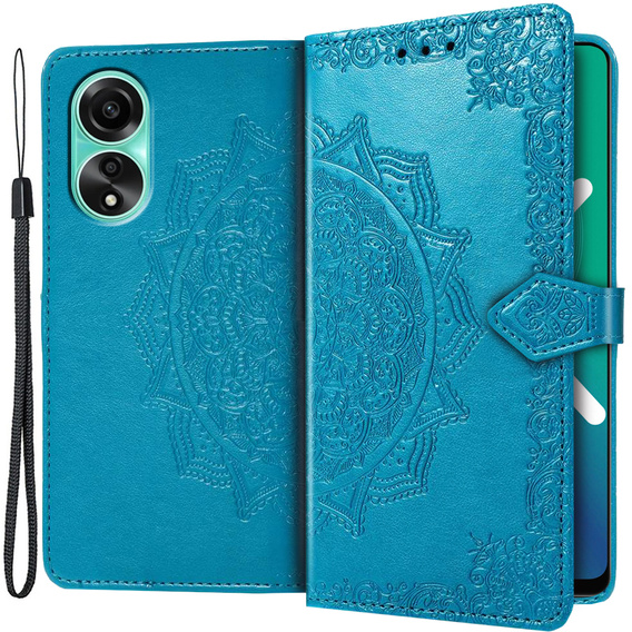 Pattintható tok a Oppo A98 5G, Mandala, kék