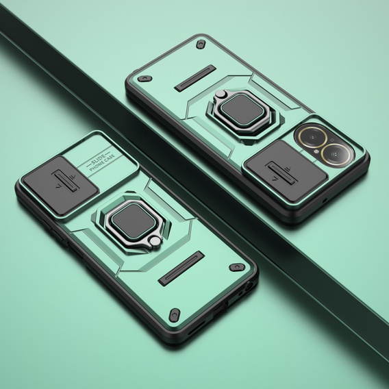 Telefontok a Realme C67 4G, KickStand Camera Lens, zöld