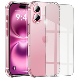 Tok a iPhone 16 Plus, Erbord Dropproof, átlátszó + Glass