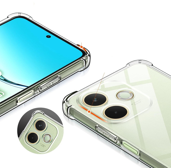 Telefontok a Oppo A5 Pro 5G, Dropproof, átlátszó