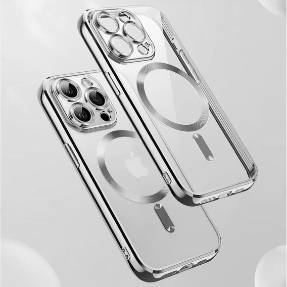 Telefontok a iPhone 14 Pro, ERBORD Hybrid MagSafe Case, ezüst