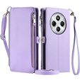 Pattintható tok a Xiaomi Redmi 14C / Xiaomi Poco C75, Wallet Zipper Pocket, lila