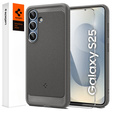 A Spigen tok Samsung Galaxy S25, Rugged Armor MagSafe, szürke + edzett üveg 9H