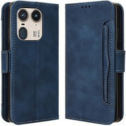 Pattintható tok a Motorola Edge 50 Ultra, Card Slot, sötétkék