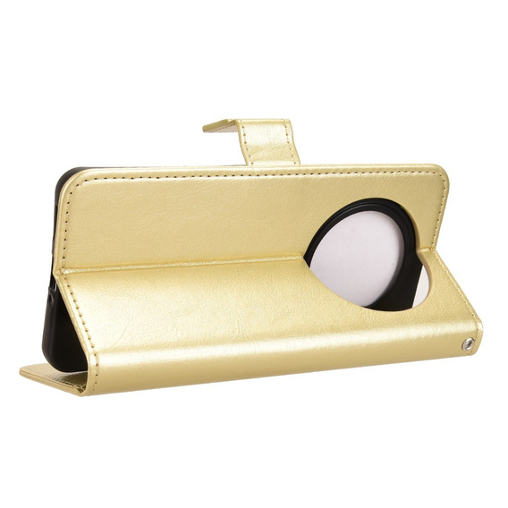 Pattintható tok a Oppo Reno 12FS / 12F, Crazy Horse Wallet, arany