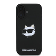 Karl Lagerfeld szilikon Choupette fej mintás tok iPhone 16-hoz