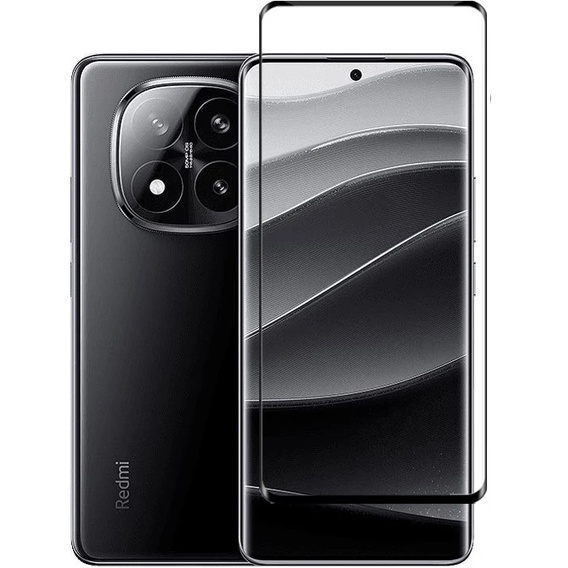 3D edzett üveg Xiaomi Redmi Note 14 Pro+ készülékhez, fekete keret