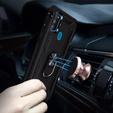 Páncélozott telefontok a Samsung Galaxy M21, Nox Case Ring, fekete