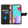 Pattintható tok a Samsung Galaxy A35 5G, Split Leather Wallet, fekete