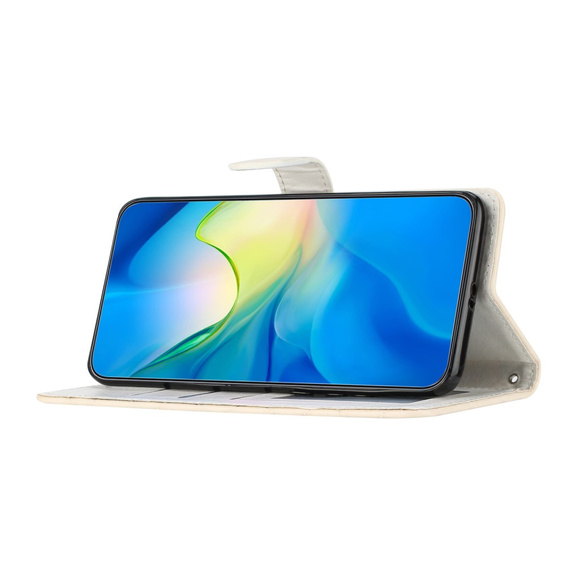 Pattintható tok a Oppo A38 4G / Oppo A18 4G, Wallet, BINFEN COLOR, bézs színű