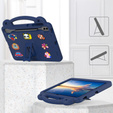 Gyermek tok Samsung Galaxy Tab S10+ Plus, Cute Patterns, állvánnyal, sötétkék