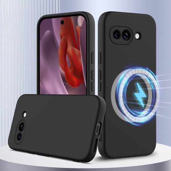 Telefontok a Google Pixel 9A, Silicone MagSafe, fekete