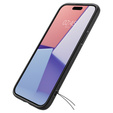 A Spigen tok iPhone 15, Liquid Air, fekete + 9H edzett üveghez