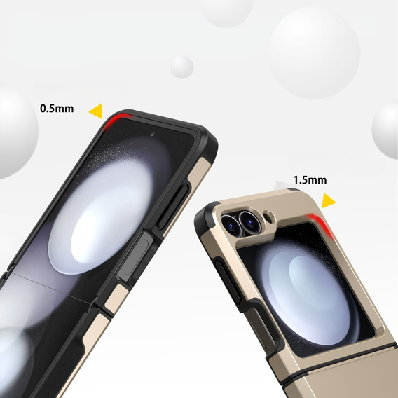 Páncélozott tok Samsung Galaxy Z Flip7 FE / Z Flip6, Armor Shockproof, arany