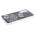 Tok Samsung Galaxy S24, Glitter Butterfly, fekete