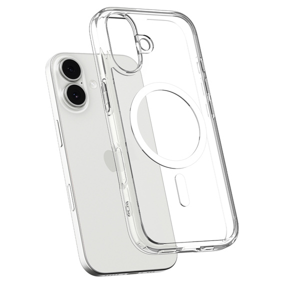Spigen Ultra Hybrid MagSafe tok iPhone 17 készülékhez, átlátszó/fehér