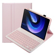 Tok + billentyűzet Xiaomi Pad 6/6 Pro, rózsaszín rose gold