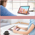 Tok iPad 10.9" 2022 (10 gen.), Smartcase Hybrid, tolltartó résszel, Marble rózsaszín