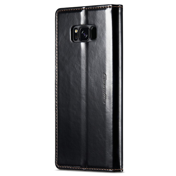 CASEME flip tok Samsung Galaxy S8, Waxy Textured, fekete