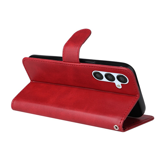 Pattintható tok a Samsung Galaxy A54 5G, Leather Wallet, piros