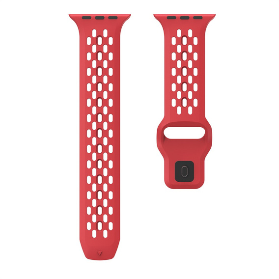 Szilikon szíj Apple Watch 1/2/3/4/4/5/6/7/8/SE/ULTRA 42/44/45/45/49MM órához, piros