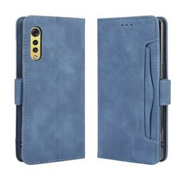 Pattintható tok a LG Velvet, Card Slot, kék