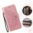 Pattintható tok a Samsung Galaxy A54 5G, Mandala Flower, rózsaszín rose gold