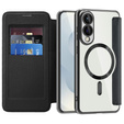 Pattintható tok a Samsung Galaxy S25 Edge, RFID Wallet MagSafe CamShield, fekete