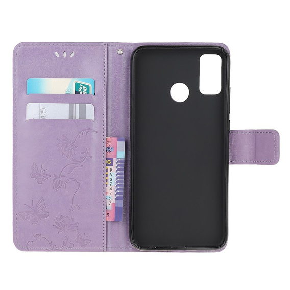 Pattintható tok a Motorola Moto G50, Butterfly, lila