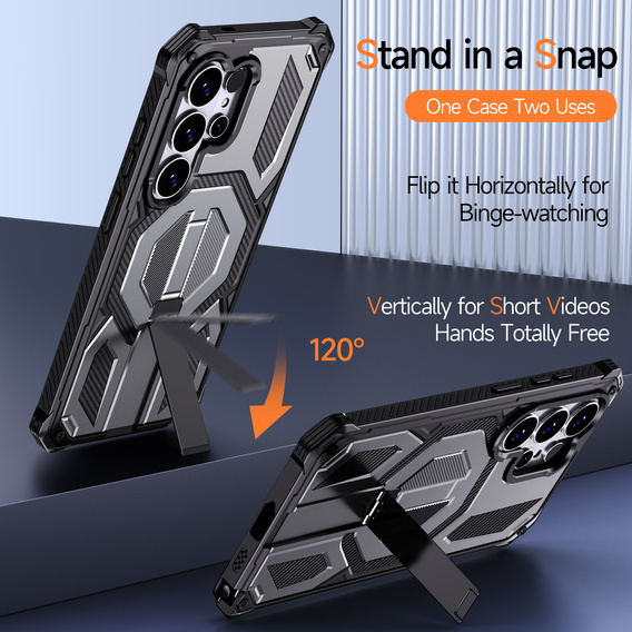 MagSafe-kompatibilis védőtok állvánnyal a Samsung Galaxy S26 Ultra készülékhez