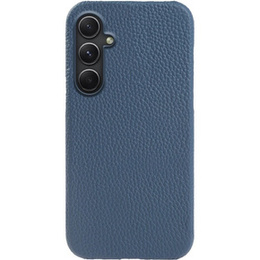 Bőr tok Samsung Galaxy A54, Genuine Leather, kék