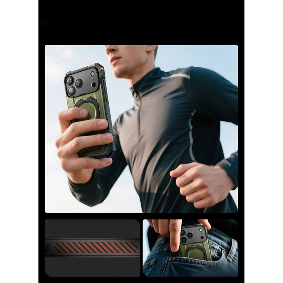 Supcase tok iPhone 17 Pro Max készülékhez, Unicorn Beetle Grip Mag, Guldan