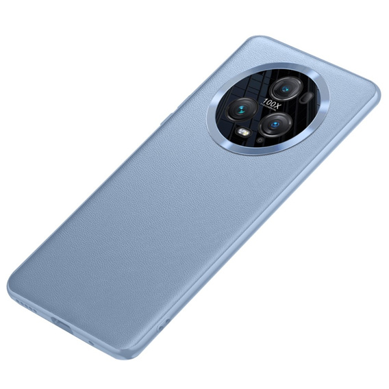 Bőr tok Honor Magic 5 Pro, leather hybrid, kék