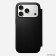 Nomad tok iPhone 17 Pro-hoz, Modern bőr fóliatok, fekete