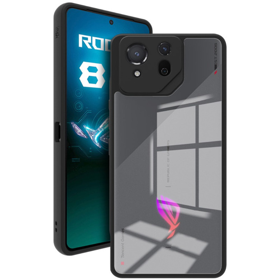 Tok ASUS ROG Phone 8 Pro, Fusion Hybrid, kameravédelemmel, átlátszó / fekete