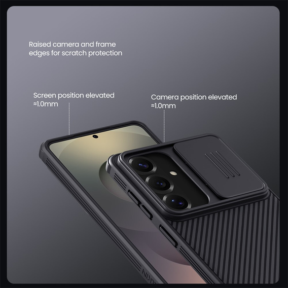 NILLKIN Camshield Pro tok kameravédővel Samsung Galaxy S26-hoz, fekete