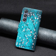 Pattintható tok a Samsung Galaxy M34, Wallet, Sakura, kék