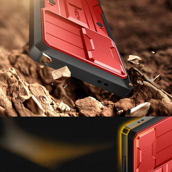 Tok Samsung Galaxy S24 Ultra, Tongate MECH sorozatú klipsz, piros