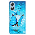 Pattintható tok a Oppo A17, Wallet Light Spots Decor Butterfly, kék