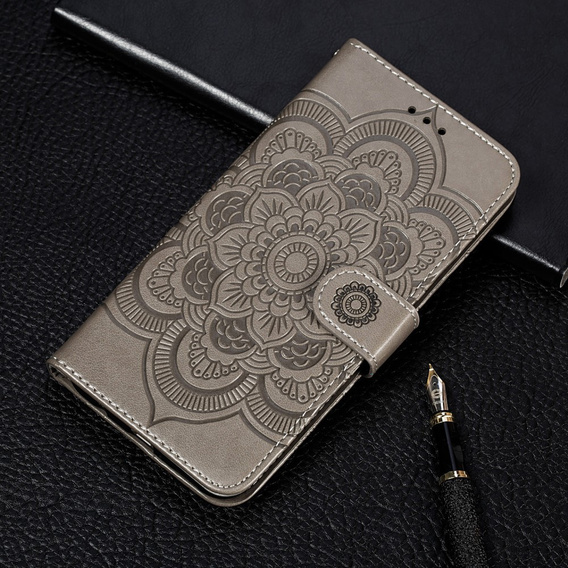 Pattintható tok a Xiaomi Redmi Note 9s/ 9 Pro, Mandala Flower, szürke