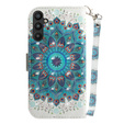 Pattintható tok a Samsung Galaxy A54 5G, Wallet mandala, fehér