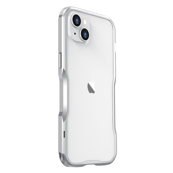 Teletok LUPHIE iPhone 14-hoz, Armor Bumper, ezüst